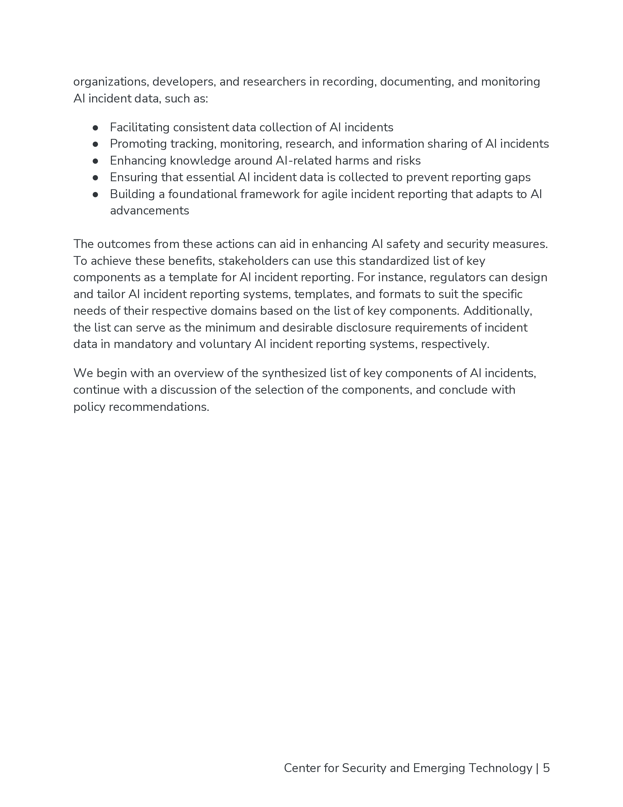 美国安全与新兴技术中心2025AI翻车事故AIincident强制性报告制度的关键要素研究报告英文版32页